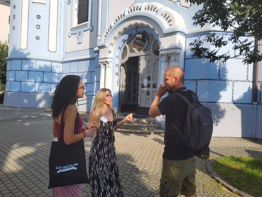 guided tour with local guide at Blue Church