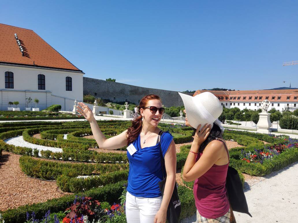 guided tour with local guide at Bratislava Castle Baroque garden